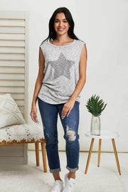 Vocal Starlit Night Chain Detail Sleeveless Tee