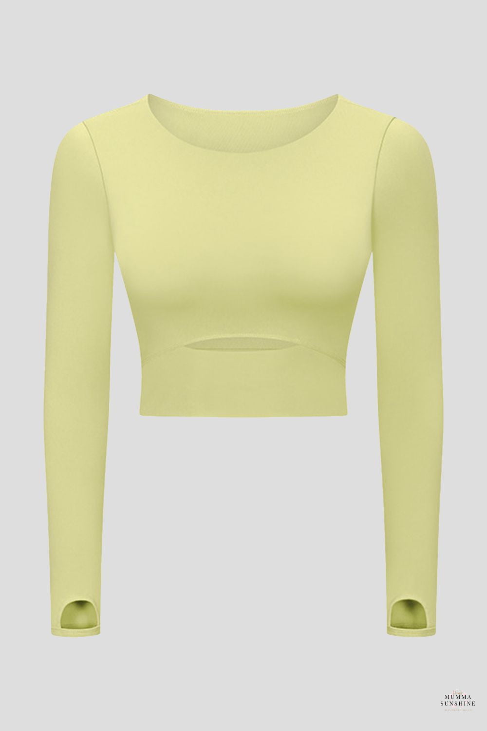 Cut Out Front Crop Yoga Tee