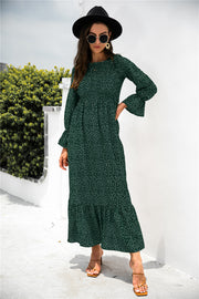 Puff Sleeve Maxi Dress