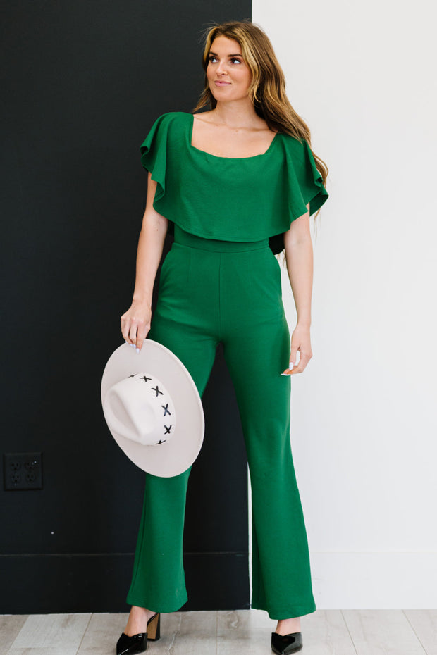 Dress Day Greenhouse Goddess Ruffled Jumpsuit