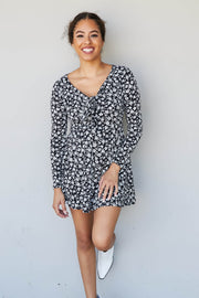 White Birch Fresh Bouquet Full Size Floral Dress with Built-In Shorts