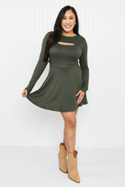 White Birch Wandering the Woods Full Size Mini Dress with Built-In Shorts