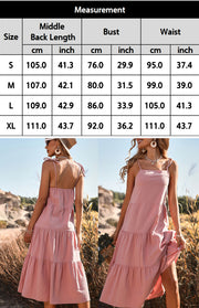 Women's Midi Dress Solid Color Backless Sling Sexy Dress